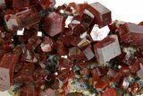 Deep Red Vanadinite Crystal Cluster - Large Crystals #368105-1